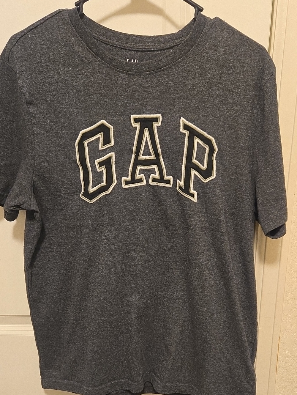 GAP Charcoal Gray Appliqué Logo Tee